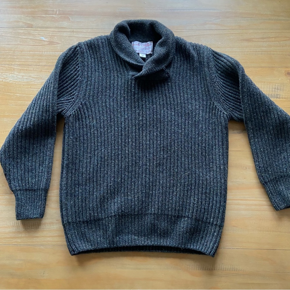 Filson Dark Gray Ribbed Sweater